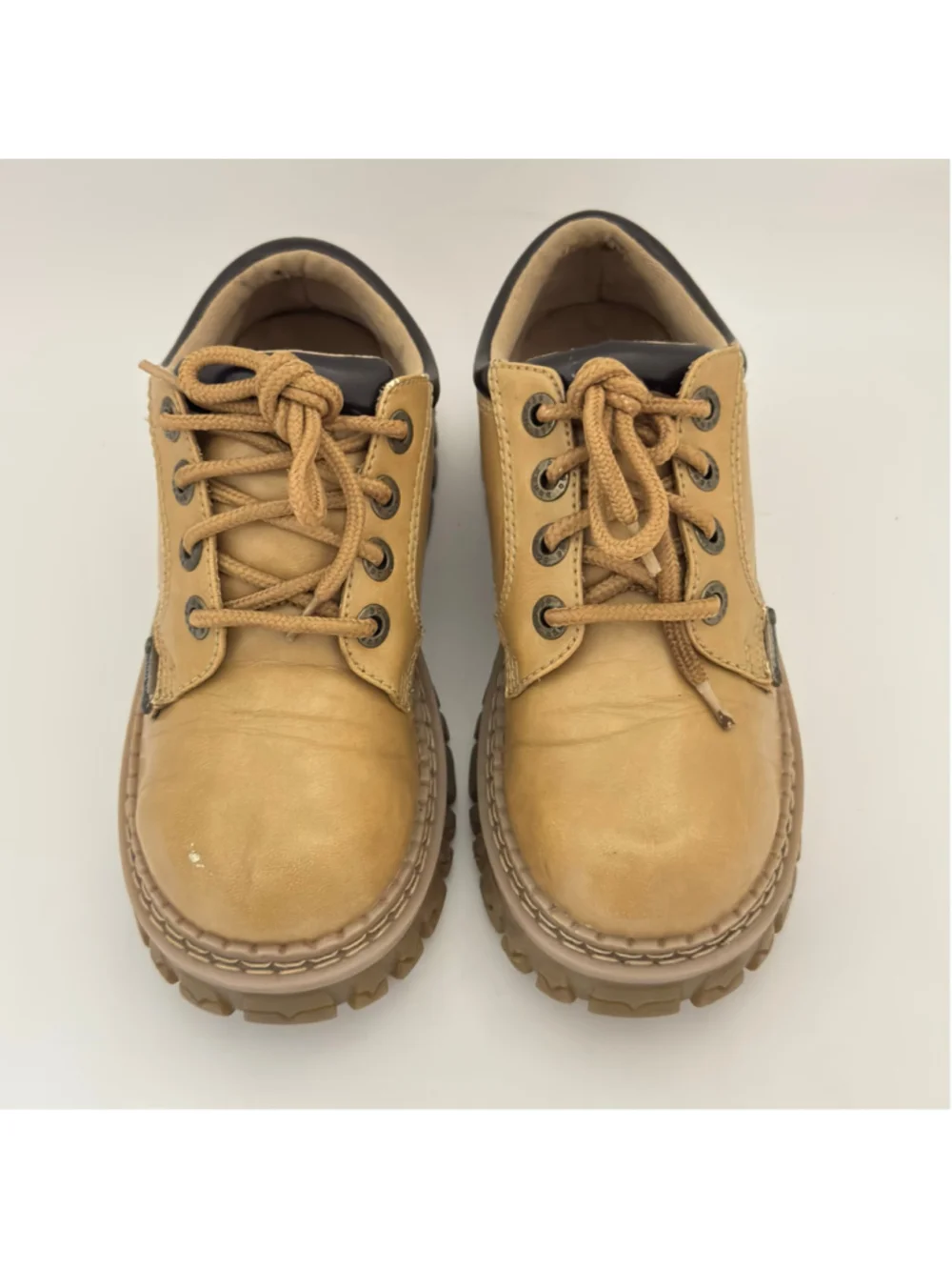 Vintage Bongo Chunky Platform Lug Sole Oxford Lace Up Boot Shoes Size 7M